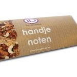 gondeldoosje handje noten bedrukt in kleur full color voedselveilig karton