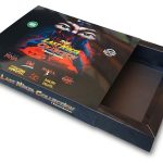 Luxe schuifdoos op maat voor Last Ninja Collectie - voorbeeld van doosjeopmaat.nl. Een van de 1.000+ standaardformaten met gratis downloadbare stansmes-template. Full color bedrukte sleevedoos, geproduceerd in Berkel en Rodenrijs met Cradle to Cradle inkt.