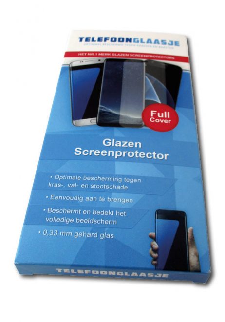 bedrukt doosje full color telefoon glas protector screen