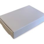 Doosje onbedrukt wit blanco met vaste klep 90 x 57 x 17 mm